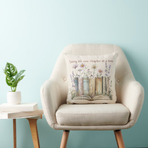Book Lover Decorative Cushion with Garden 