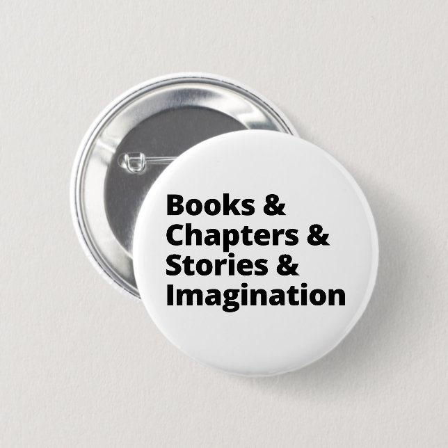 Book Lover Design 2 Inch Round Button (Front & Back)