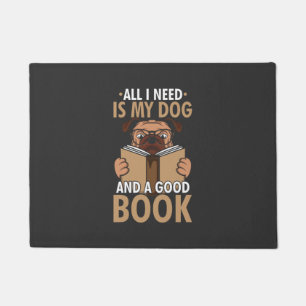Book Lover - Dog And A Good Book Doormat