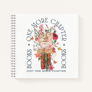 Book Lover Floral Library Notebook