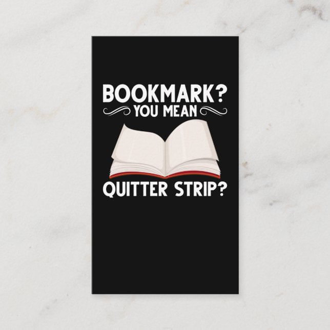 Book Lover Funny Bookworm Joke Business Card (Front)