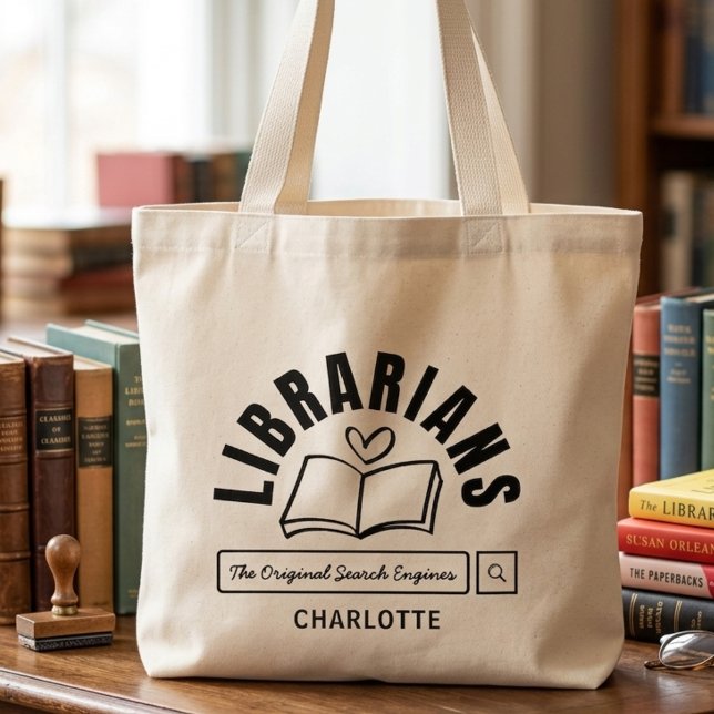 Book Lover Funny Librarian Saying Gift Large Tote Bag (Creator Uploaded)