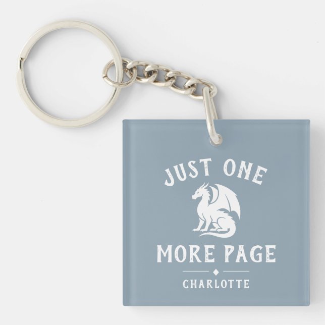 Book Lover Funny Saying Fantasy Reader Keychain (Front)