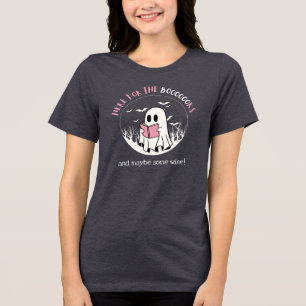 Book Lover Ghost Halloween Tri-Blend Shirt