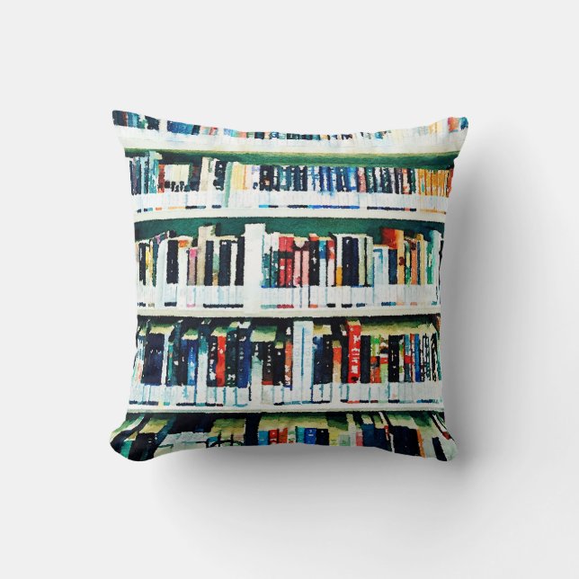 Book Lover Gift, coussin de bibliothèque (Recto)
