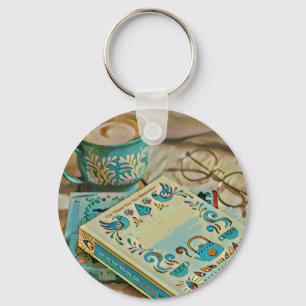 Book lover gift keychain