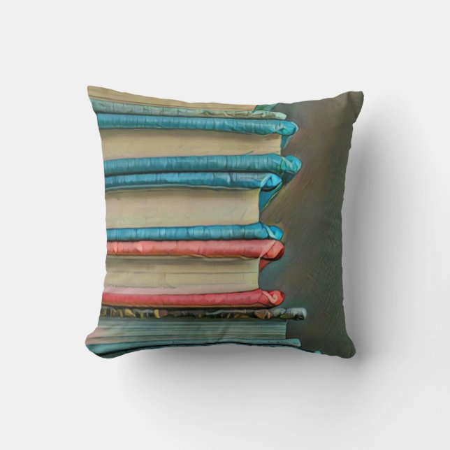 Book lover gift throw pillow (Front)
