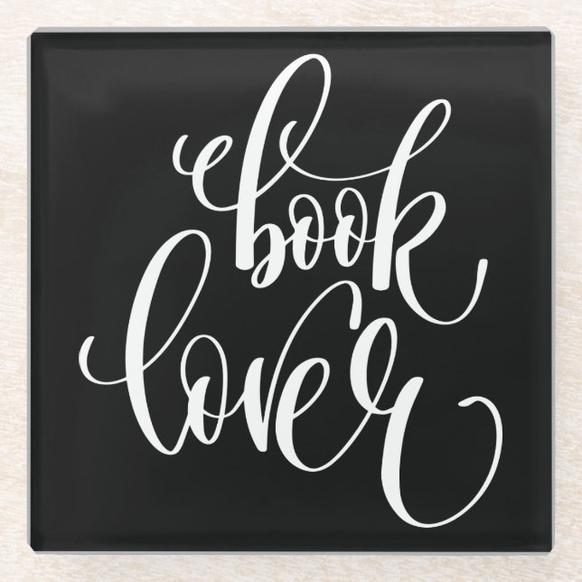 Book Lover Glass Coaster (Front)