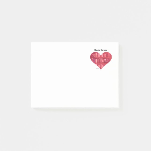 Book Lover Heart Post-it Notes (Front)