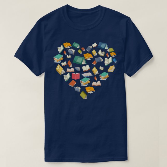 Book Lover Heart Shape , Bookish s, Gift For  T-Shirt (Design Front)