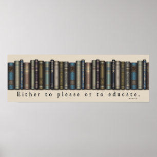 Book Lover Horace Quote Old Books Poster
