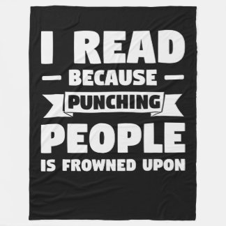book lover i read because funny librarian gift. fleece blanket