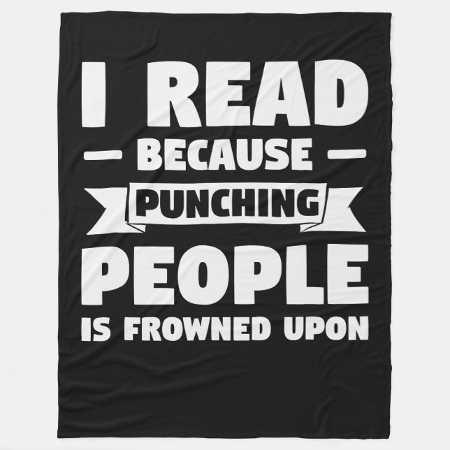 book lover   i read because  funny librarian gift. fleece blanket (Front)