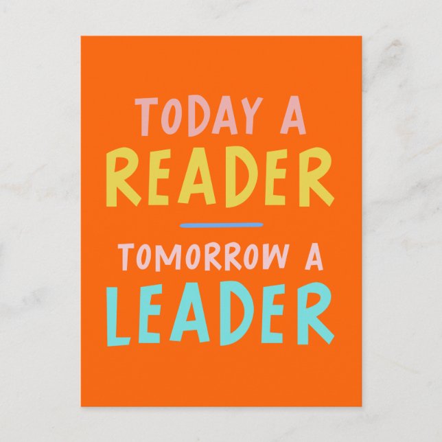 Book Lover Inspirational Reading Quote for Kids Postcard (Front)
