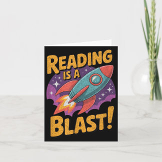 Book Lover Kids and Adults Reading is a Blast Card