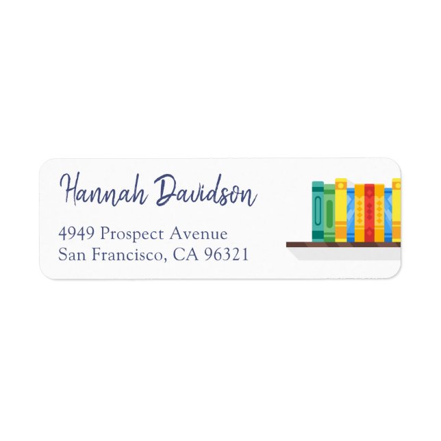 Book Lover Librarian Bibliophile Adresse de retour (Devant)