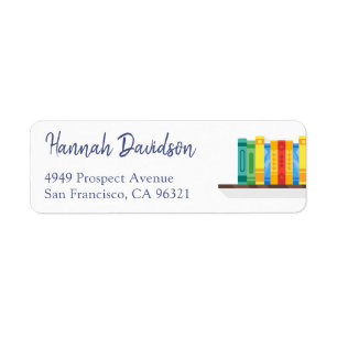 Book Lover Librarian Bibliophile Return Address