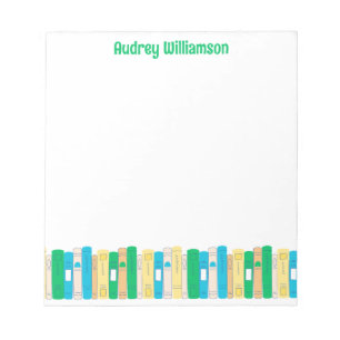 Book lover librarian name notepad