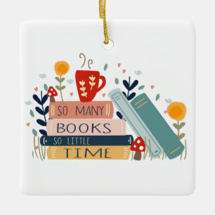 Book Lover Library Reading Kids School Learning   Ceramic Ornament