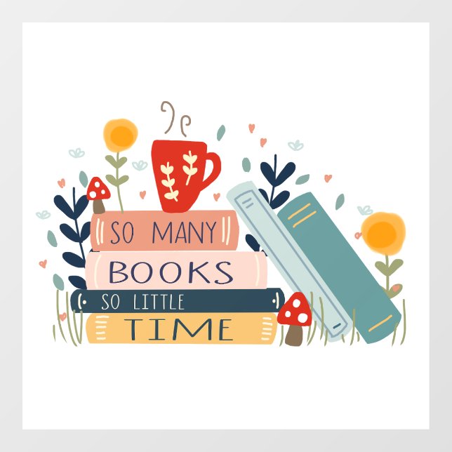 Book Lover Library Reading Kids School Learning Window Cling (Sheet)