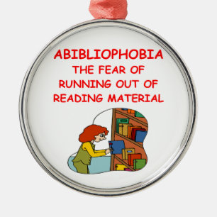 book lover metal ornament
