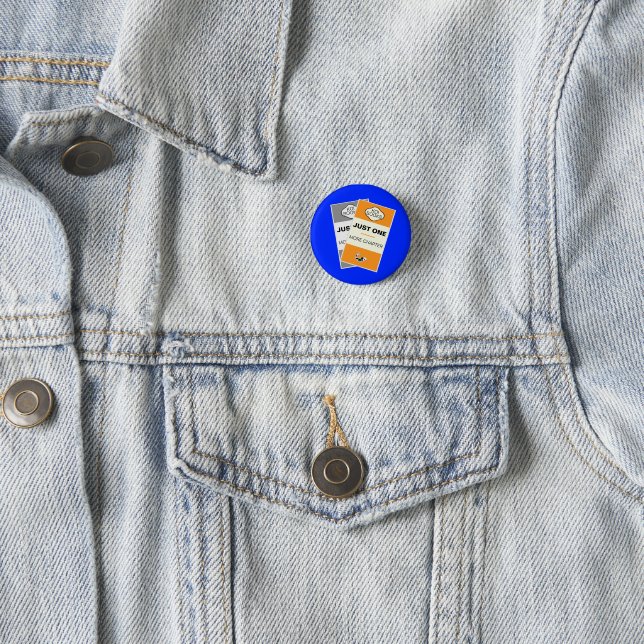 Book lover "One More Chapter" [book cover look] 1 Inch Round Button (In Situ)