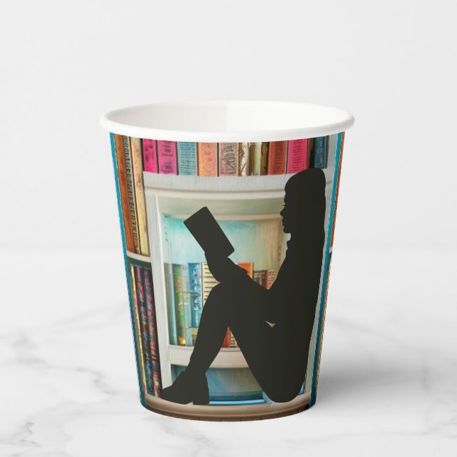 Book Lover Paper Cups (Left)