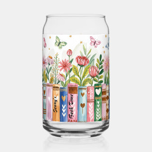 Book Lover Personalized Wrap Can Glass