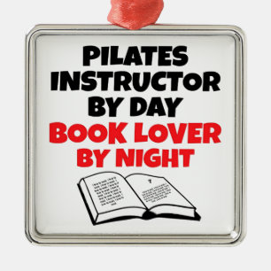 Book Lover Pilates Instructor Metal Ornament