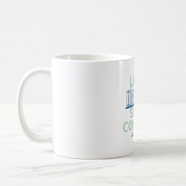 book lover reader lacks shelf control coffee mug (Left)