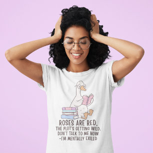 Book Lover Reading Goose Tri-Blend Shirt