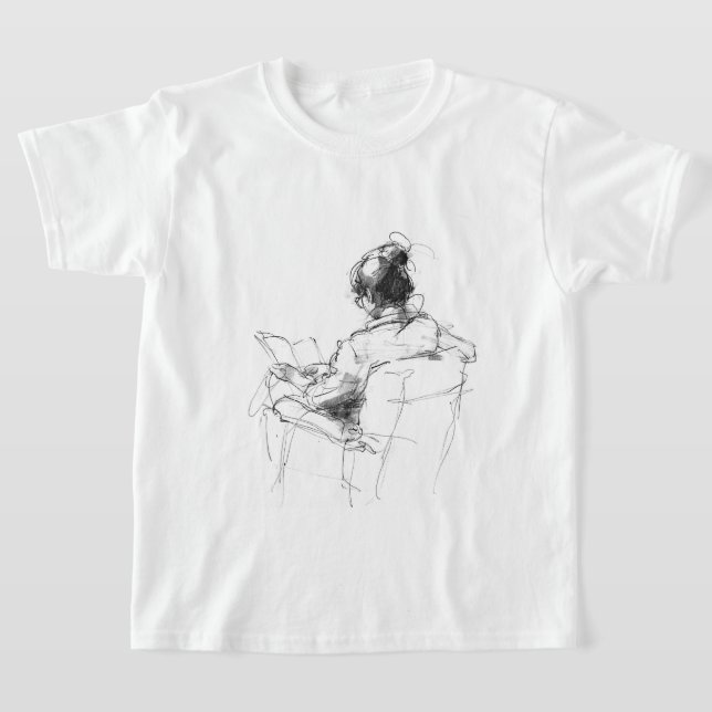Book Lover Reading Moment – Cozy Reader T-Shirt (Laydown)