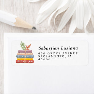 Book Lover Return Address Label