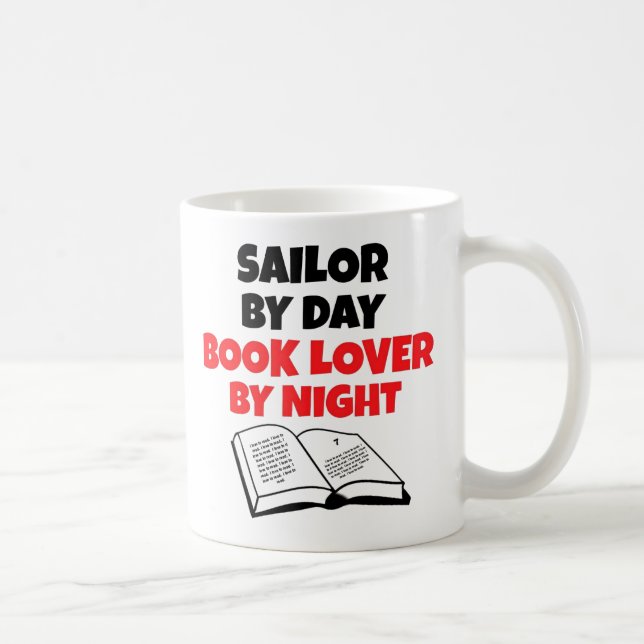 Book Lover Sailor Coffee Mug (Right)