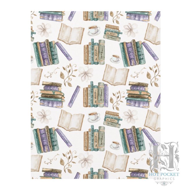 Book Lover Scrapbook Paper in White (Creator Uploaded)
