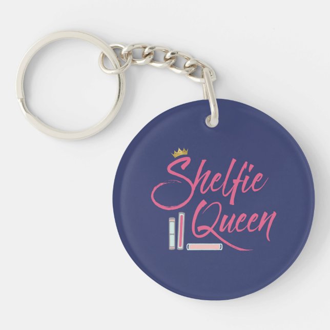Book Lover Shelfie Queen bleu et rose (Devant)
