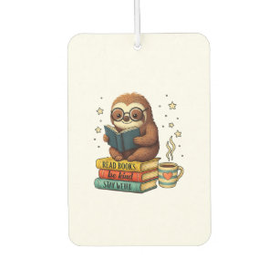 Book Lover Sloth Reading Bookish Library Read Book Air Freshener