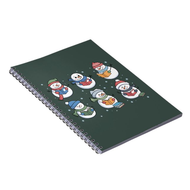 Book Lover Snowman Reading Gift Teacher Winter  (Right Side)