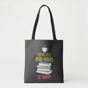 Book Lover - Tea Books Happy Tote Bag