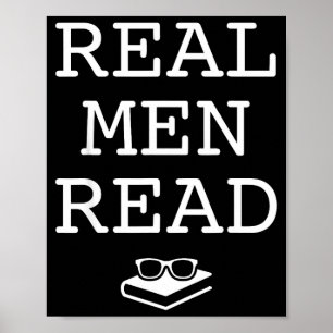 Book lover teacher - reading men boys - reading poster