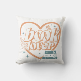 Book Lover Throw Pillow