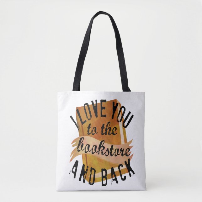 Book Lover Tote Bag, Reading Bibliophile Bag, Book (Front)