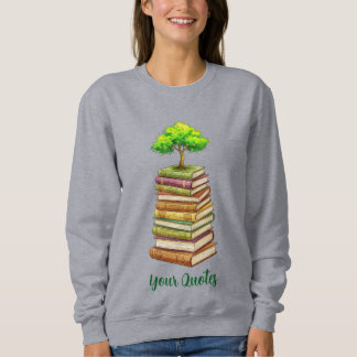 Book Lover Tree Watercolor Sweatshirt