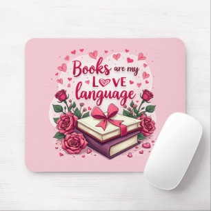 Book Lover Valentine Romantic Reading Aesthetic Mouse Pad
