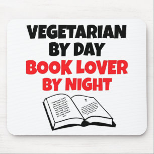 Book Lover Vegetarian Mouse Pad