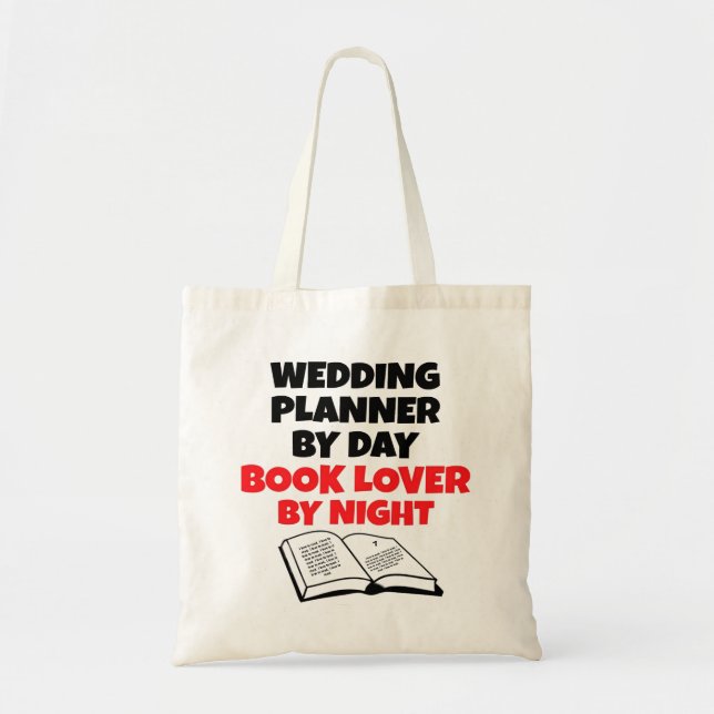 Book Lover Wedding Planner Tote Bag (Front)