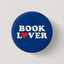 Book Lover White Text with Red Heart Icon
