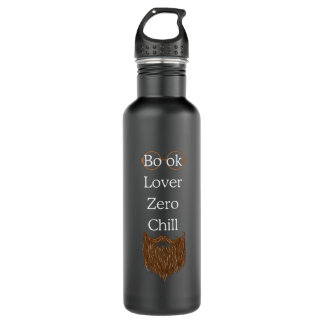 Book Lover Zero Chill Black Water Bottle