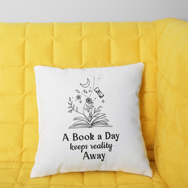 Book Lovers A Book a Day...  Throw Pillow (Creator Uploaded)
