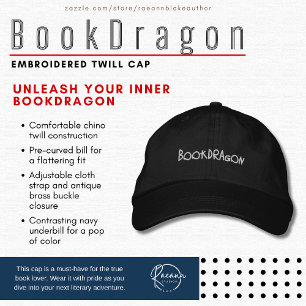 Book Lovers 'Bookdragon' Embroidered Twill Cap